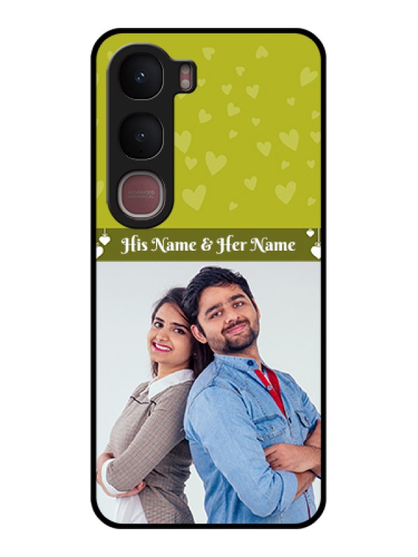 Custom Vivo Y31 5G Custom Glass Phone Case - You & Me Heart Design