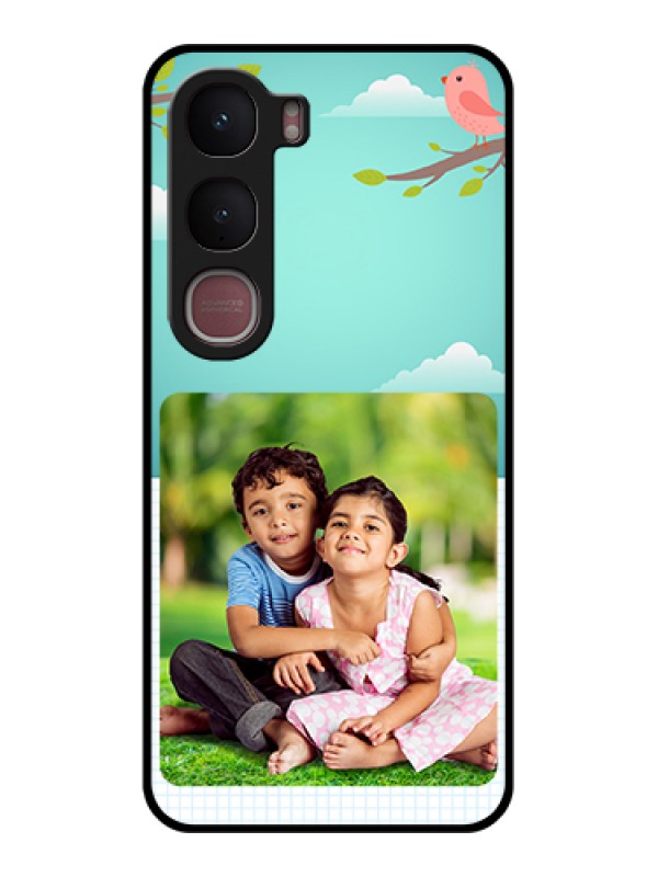 Custom Vivo Y31 5G Custom Glass Phone Case - Doodle Love Design