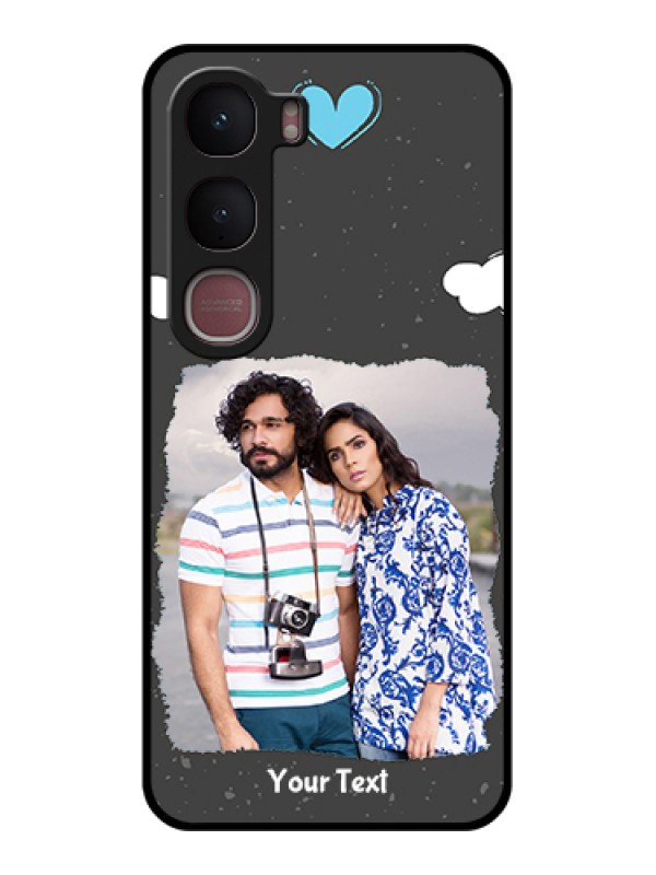 Custom Vivo Y31 5G Custom Glass Phone Case - Splashes With Love Doodles Design