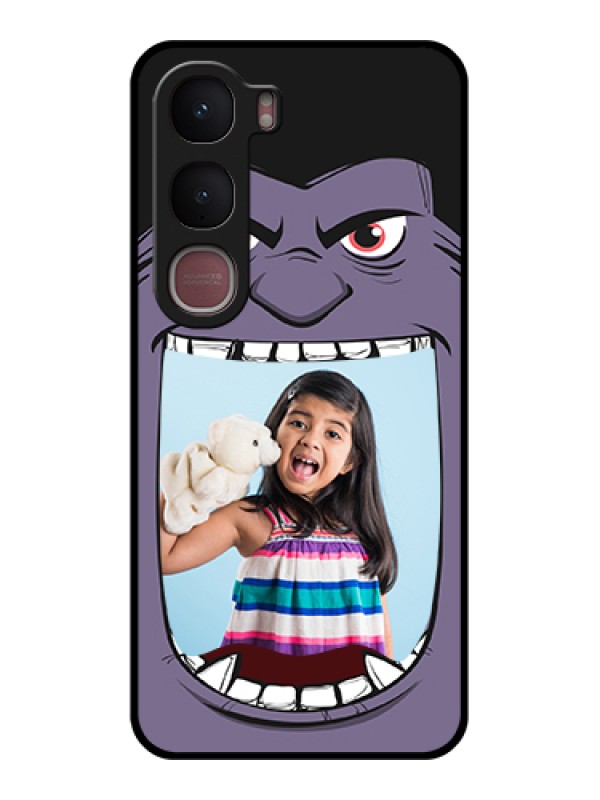 Custom Vivo Y31 5G Custom Glass Phone Case - Angry Monster Design