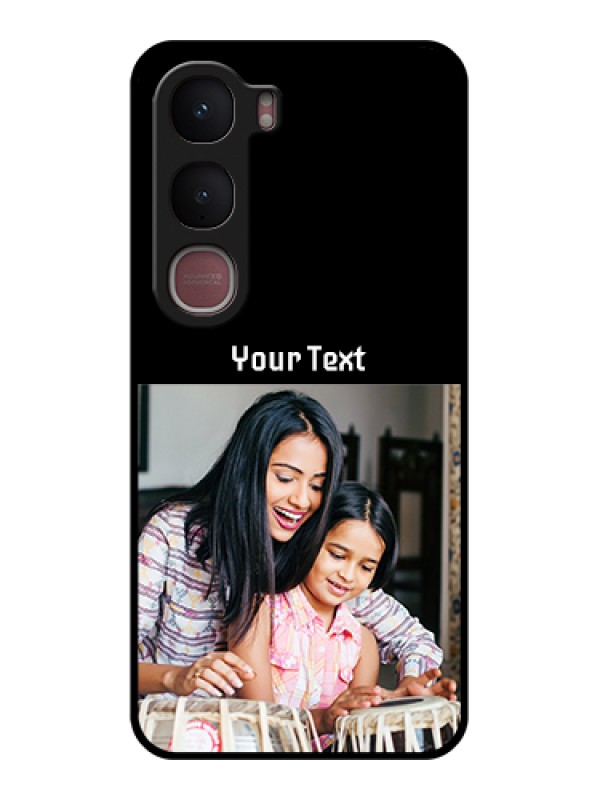 Custom Vivo Y31 5G Custom Glass Phone Case - Photo With Name Design