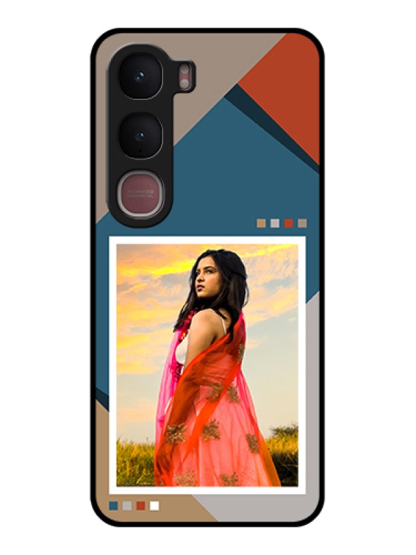 Custom Vivo Y31 5G Custom Glass Phone Case - Retro Color Pallet Design