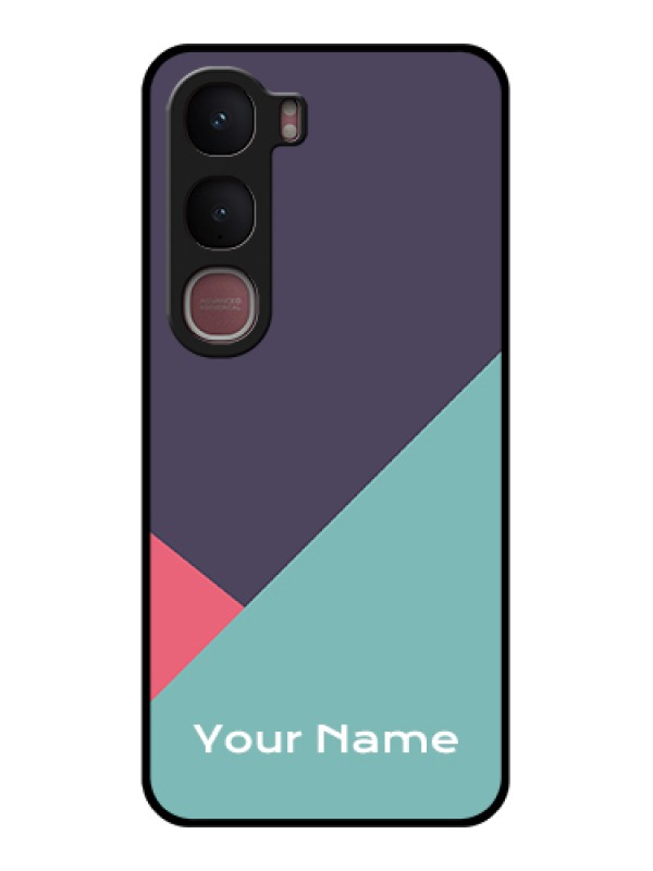 Custom Vivo Y31 5G Custom Glass Phone Case - Tri Color Abstract Design