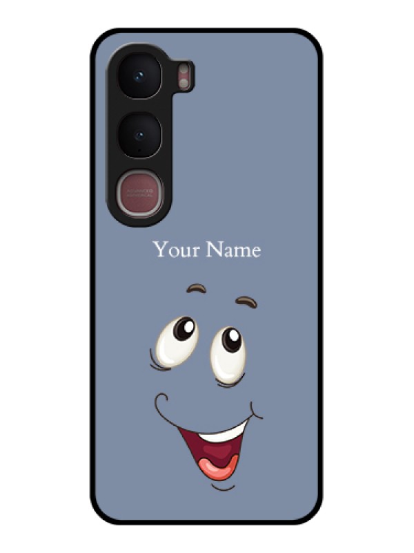 Custom Vivo Y31 5G Custom Glass Phone Case - Laughing Cartoon Face Design
