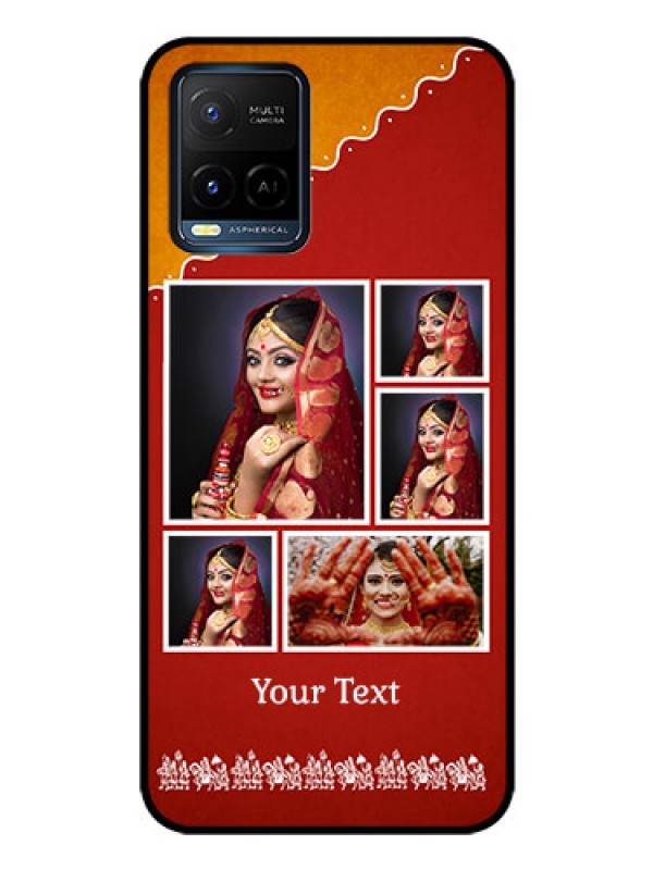 Custom Vivo Y33s Personalized Glass Phone Case - Wedding Pic Upload Design