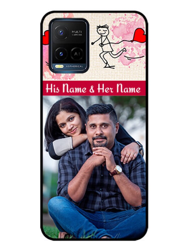 Custom Vivo Y33s Photo Printing on Glass Case - You and Me Case Design