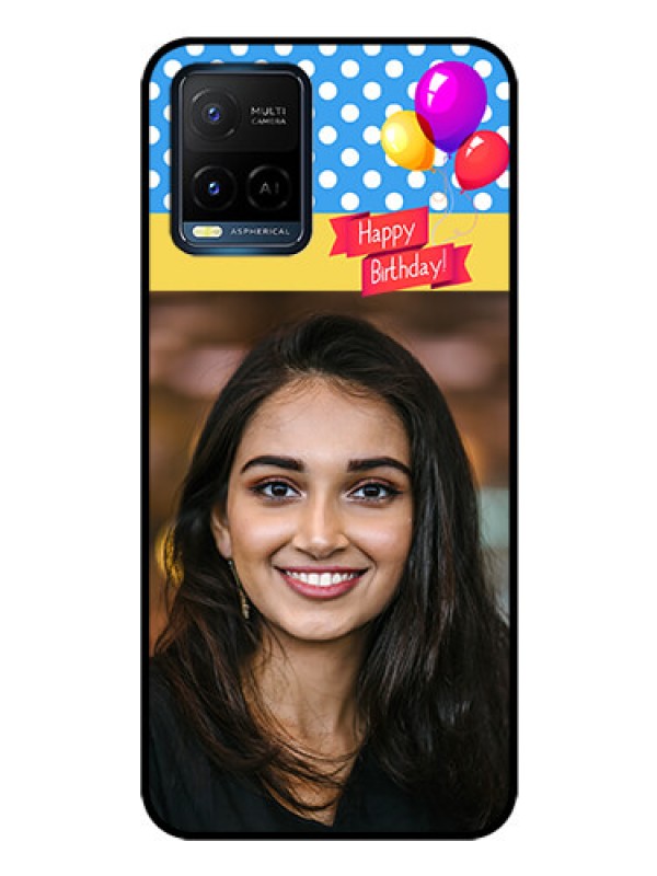 Custom Vivo Y33s Custom Glass Mobile Case - Happy Birthday Design