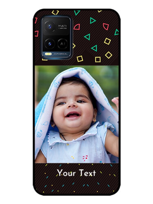 Custom Vivo Y33s Custom Glass Phone Case - with confetti birthday design