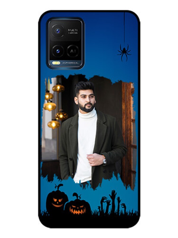 Custom Vivo Y33s Photo Printing on Glass Case - with pro Halloween design