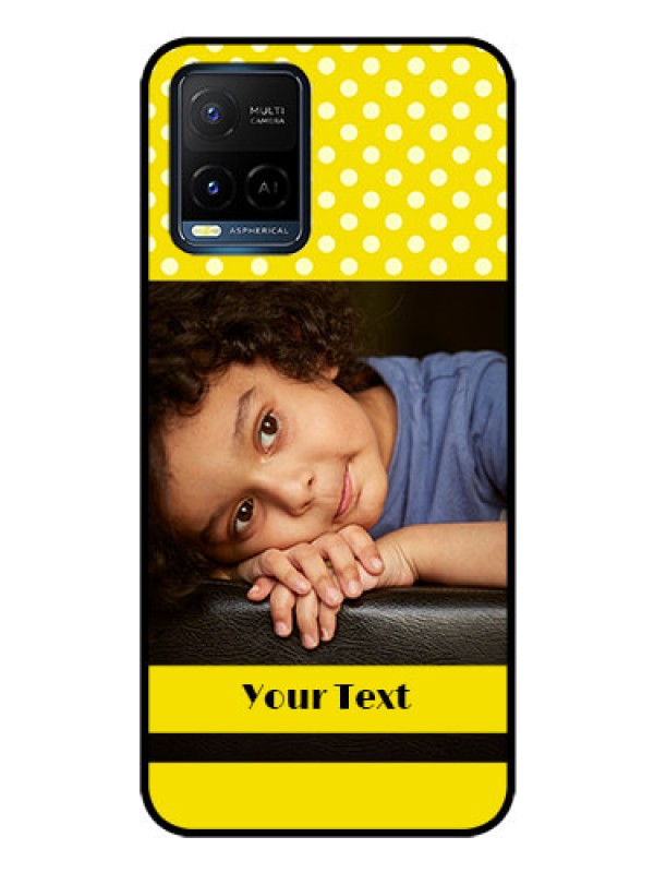 Custom Vivo Y33T Custom Glass Phone Case - Bright Yellow Case Design