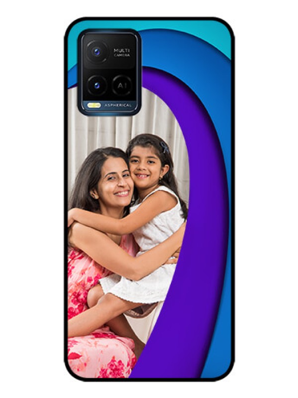 Custom Vivo Y33T Photo Printing on Glass Case - Simple Pattern Design