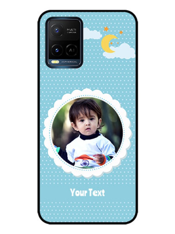 Custom Vivo Y33T Personalised Glass Phone Case - Violet Pattern Design
