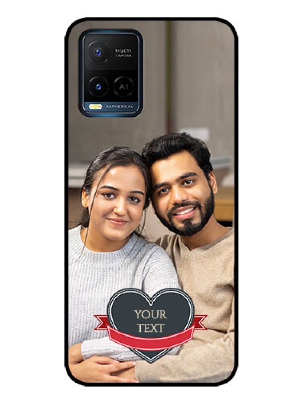 Custom Vivo Y33T Custom Glass Phone Case - Just Married Couple Design