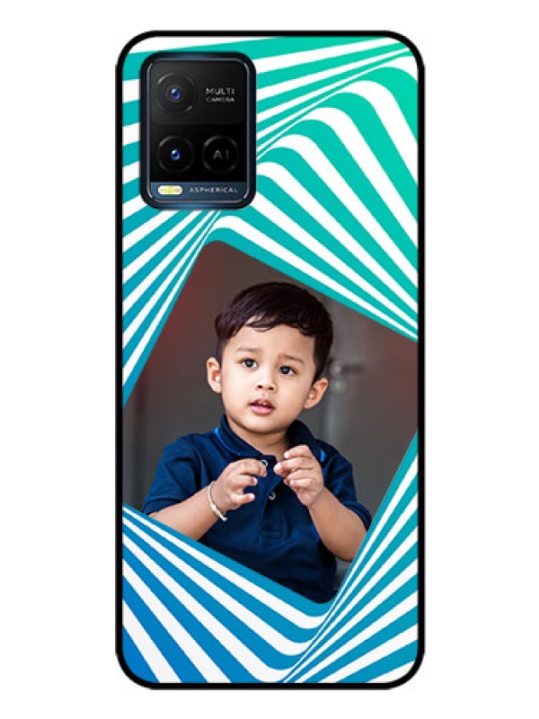 Custom Vivo Y33T Personalized Glass Phone Case - Abstract Spiral Design