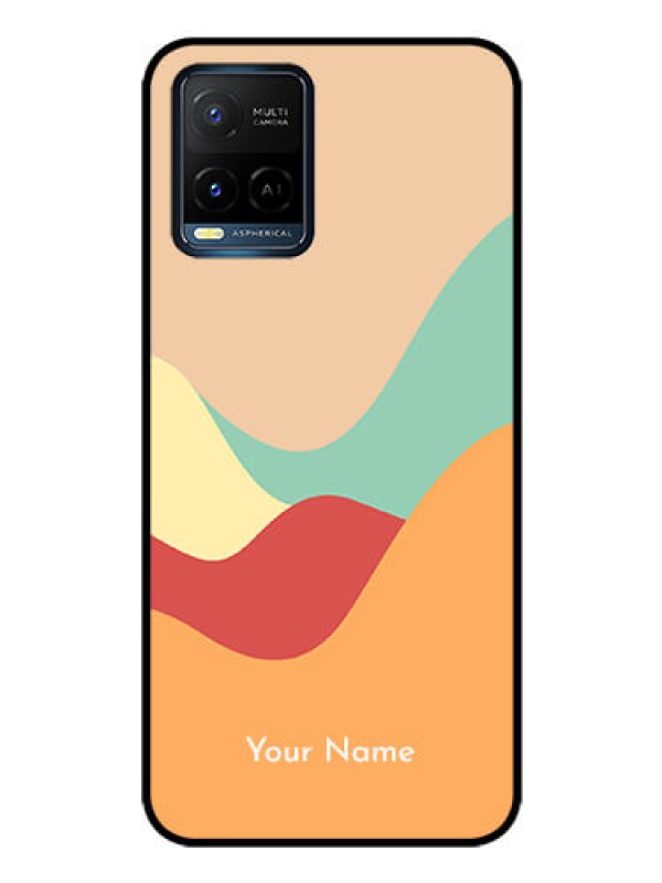 Custom Vivo Y33T Personalized Glass Phone Case - Ocean Waves Multi-colour Design