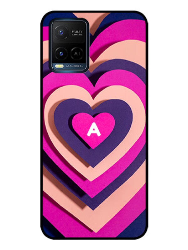 Custom Vivo Y33T Custom Glass Mobile Case - Cute Heart Pattern Design