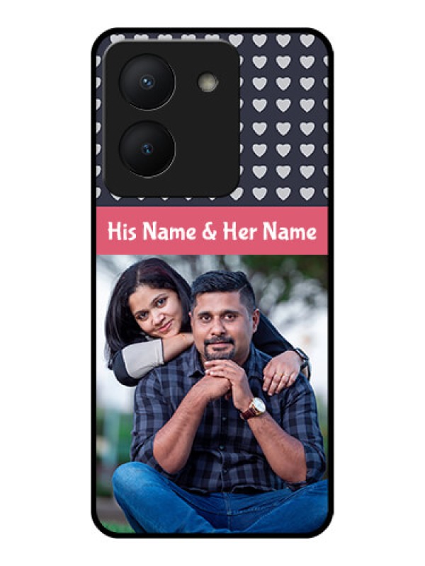Custom Vivo Y36 Custom Glass Mobile Case - Love Symbols Design