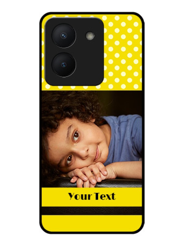 Custom Vivo Y36 Custom Glass Phone Case - Bright Yellow Case Design