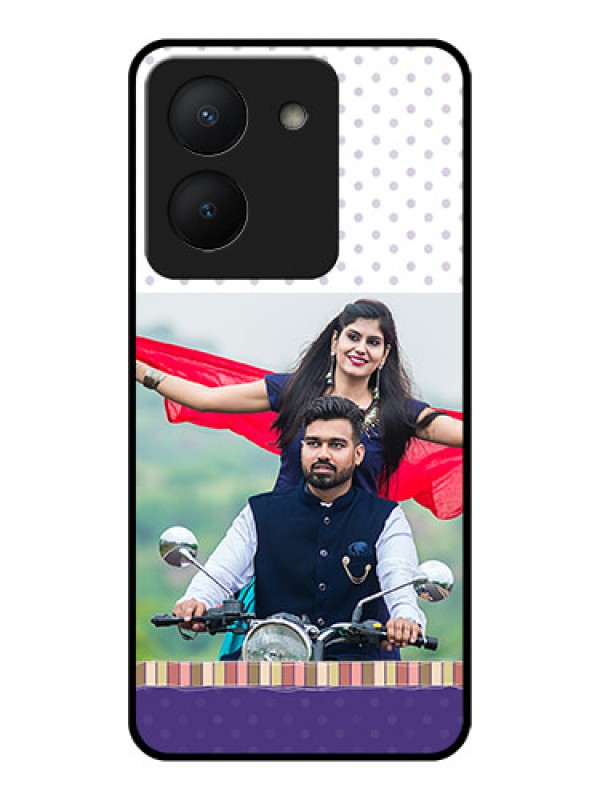 Custom Vivo Y36 Photo Printing on Glass Case - Cute Family Design