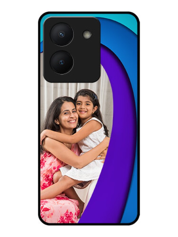 Custom Vivo Y36 Photo Printing on Glass Case - Simple Pattern Design