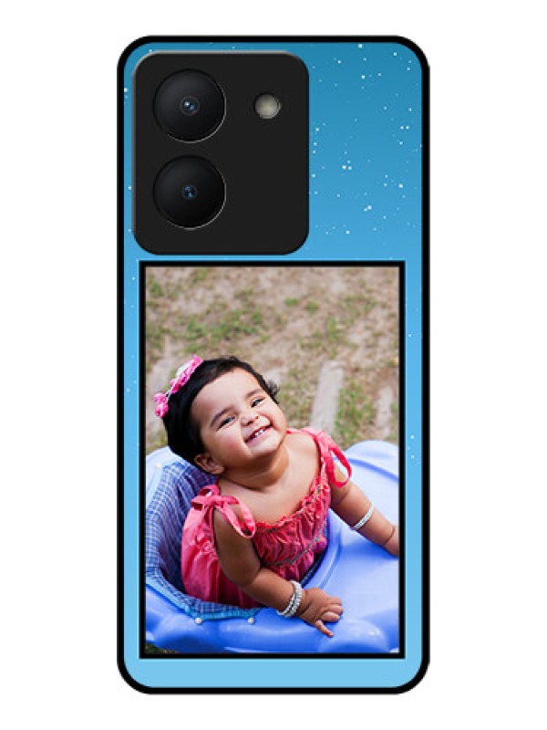 Custom Vivo Y36 Custom Glass Mobile Case - Wave Pattern Colorful Design