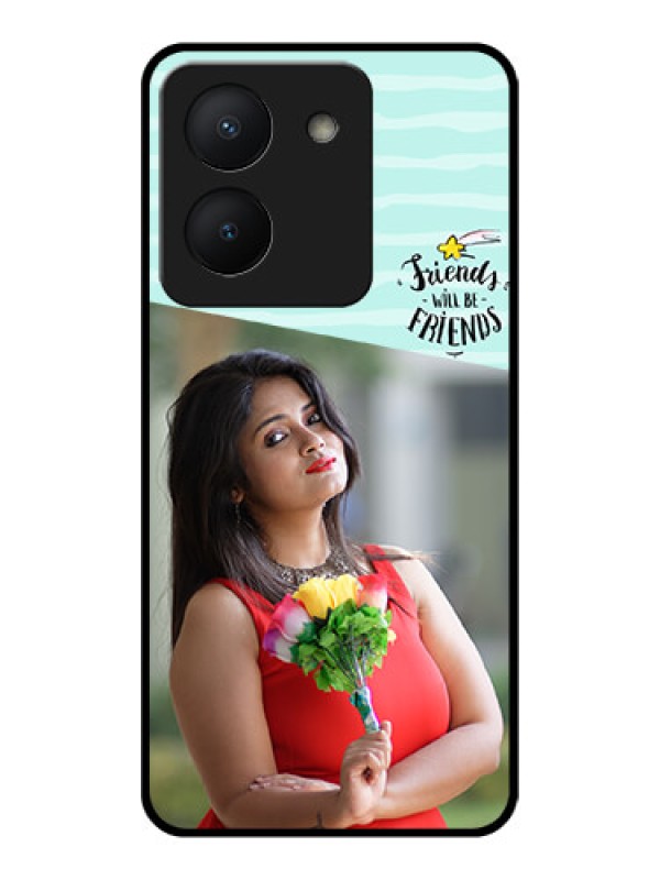 Custom Vivo Y36 Custom Glass Phone Case - Friends Picture Icon Design