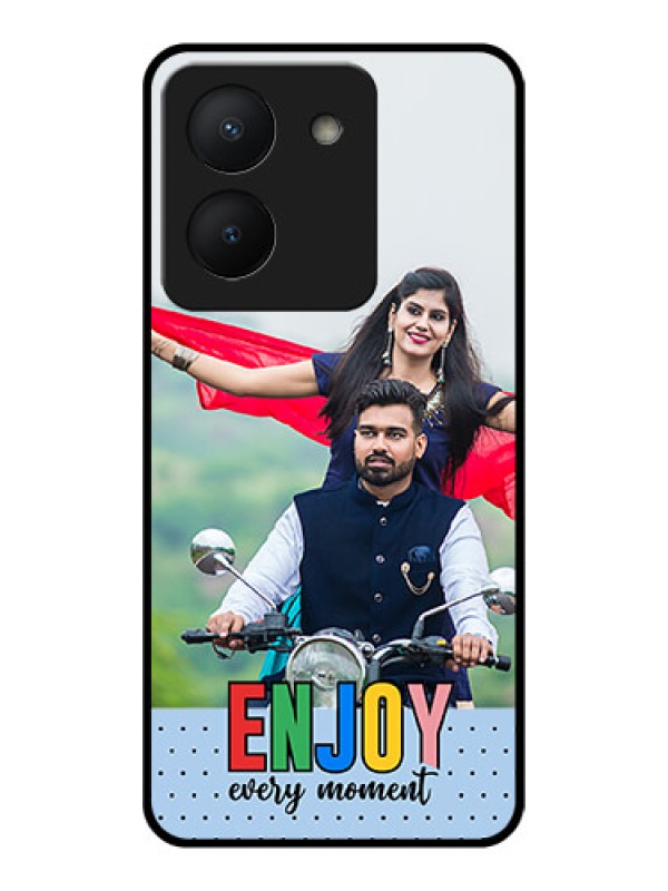 Custom Vivo Y36 Photo Printing on Glass Case - Enjoy Every Moment Design