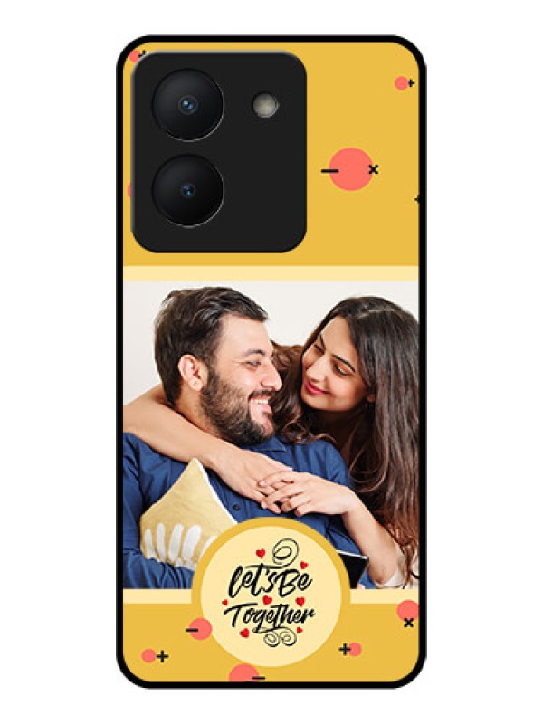 Custom Vivo Y36 Photo Printing on Glass Case - Lets be Together Design