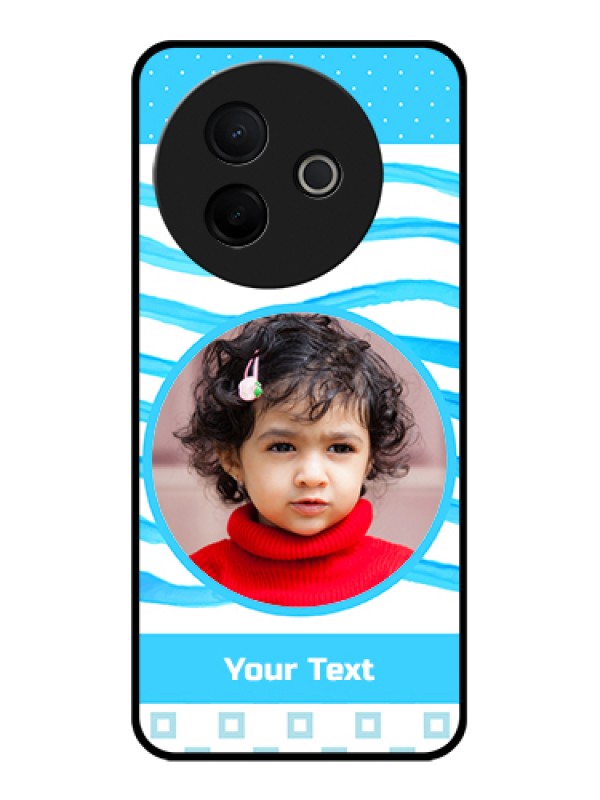 Custom Vivo Y39 5G Custom Glass Phone Case - Simple Blue Case Design