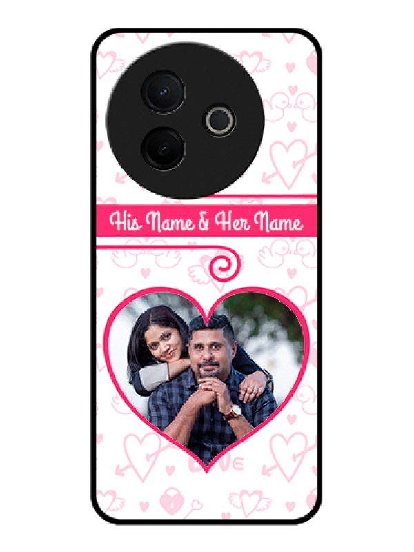 Custom Vivo Y39 5G Custom Glass Phone Case - Heart Shape Love Design