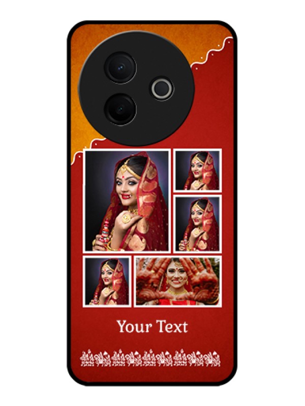 Custom Vivo Y39 5G Custom Glass Phone Case - Wedding Pic Upload Design