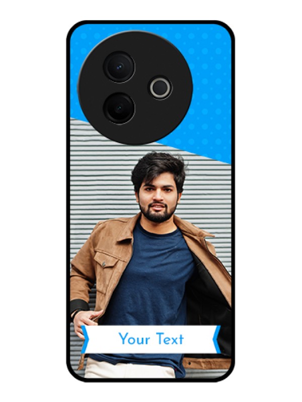 Custom Vivo Y39 5G Custom Glass Phone Case - Simple Blue Color Design