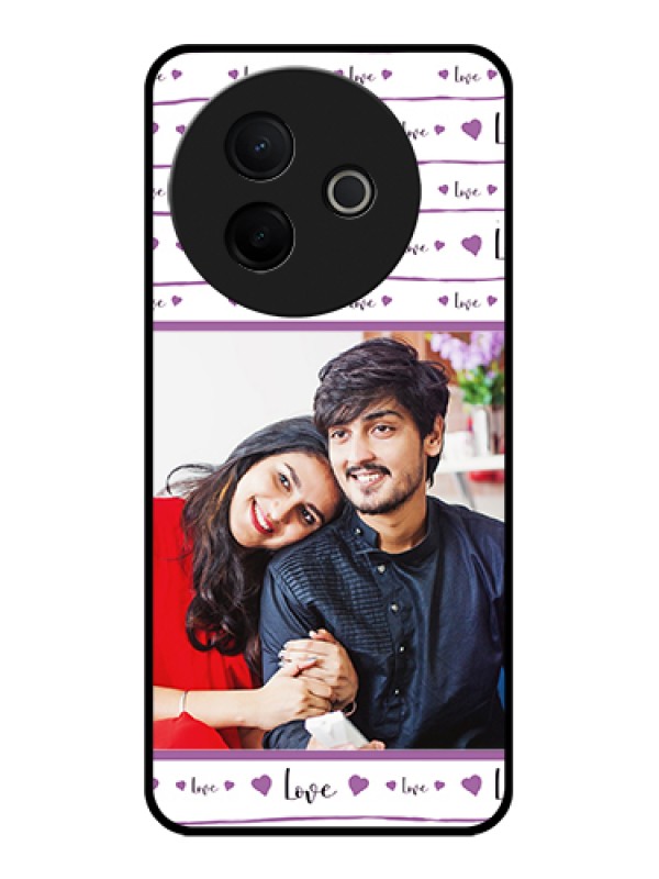 Custom Vivo Y39 5G Custom Glass Phone Case - Couples Heart Design