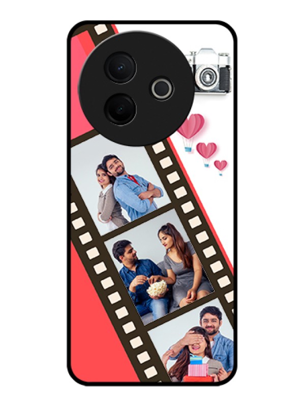Custom Vivo Y39 5G Custom Glass Phone Case - 3 Image Holder With Film Reel