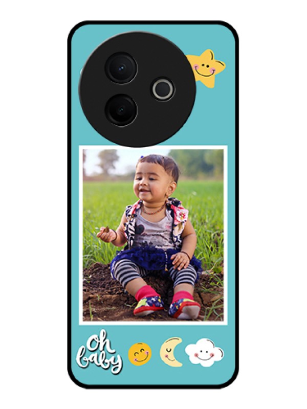 Custom Vivo Y39 5G Custom Glass Phone Case - Smiley Kids Stars Design