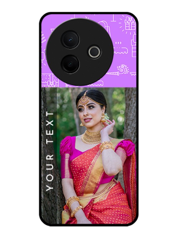 Custom Vivo Y39 5G Custom Glass Phone Case - Birthday Icons Design
