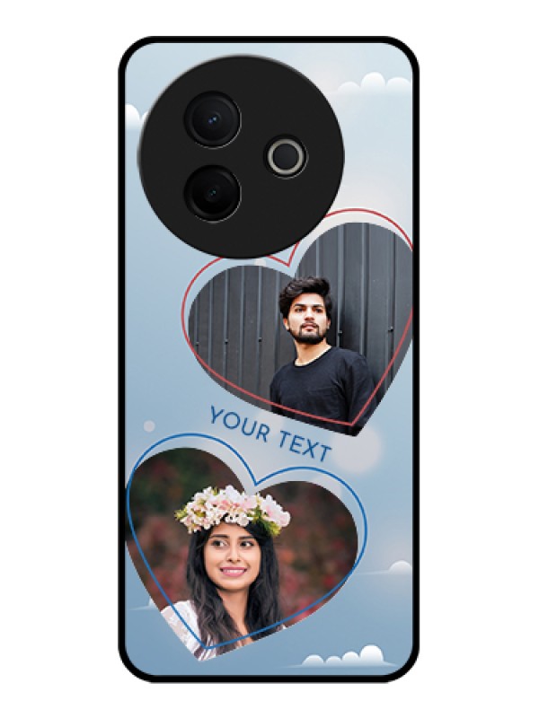 Custom Vivo Y39 5G Custom Glass Phone Case - Blue Color Couple Design