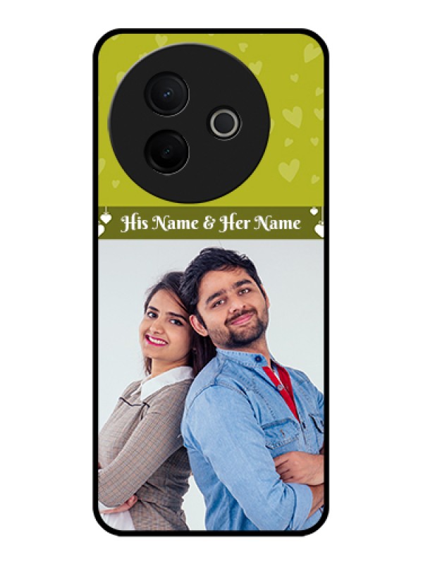 Custom Vivo Y39 5G Custom Glass Phone Case - You & Me Heart Design