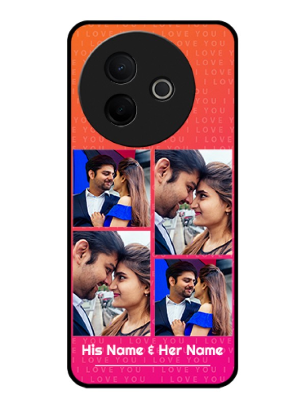 Custom Vivo Y39 5G Custom Glass Phone Case - I Love You Pink Design