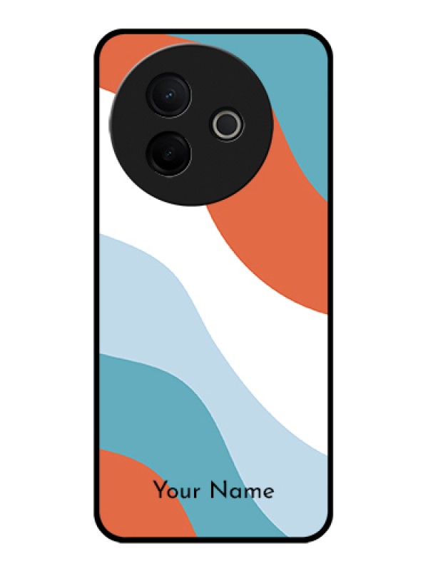 Custom Vivo Y39 5G Custom Glass Phone Case - Coloured Waves Design