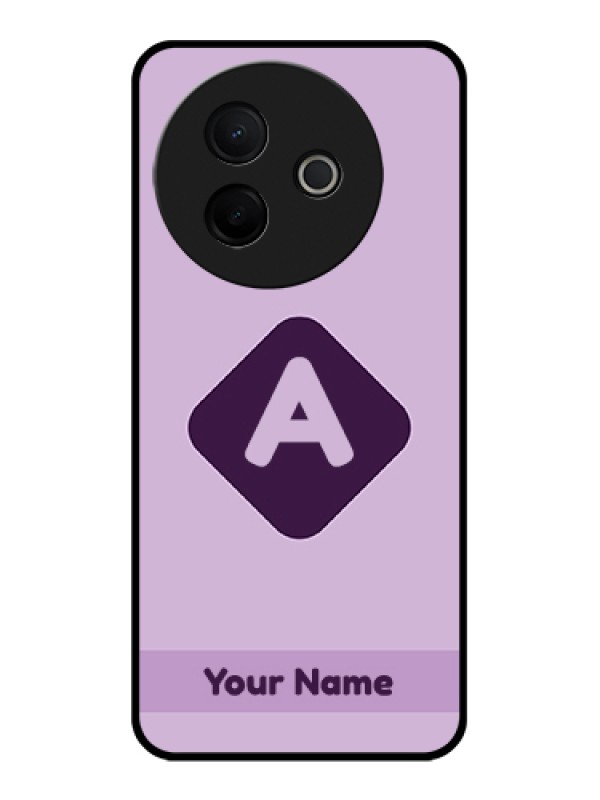 Custom Vivo Y39 5G Custom Glass Phone Case - Custom Letter In Curved Badge Design