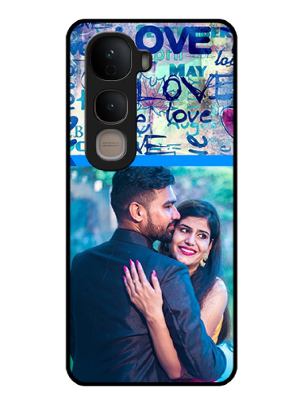 Custom Vivo Y400 5G Custom Glass Phone Case - Colorful Love Design