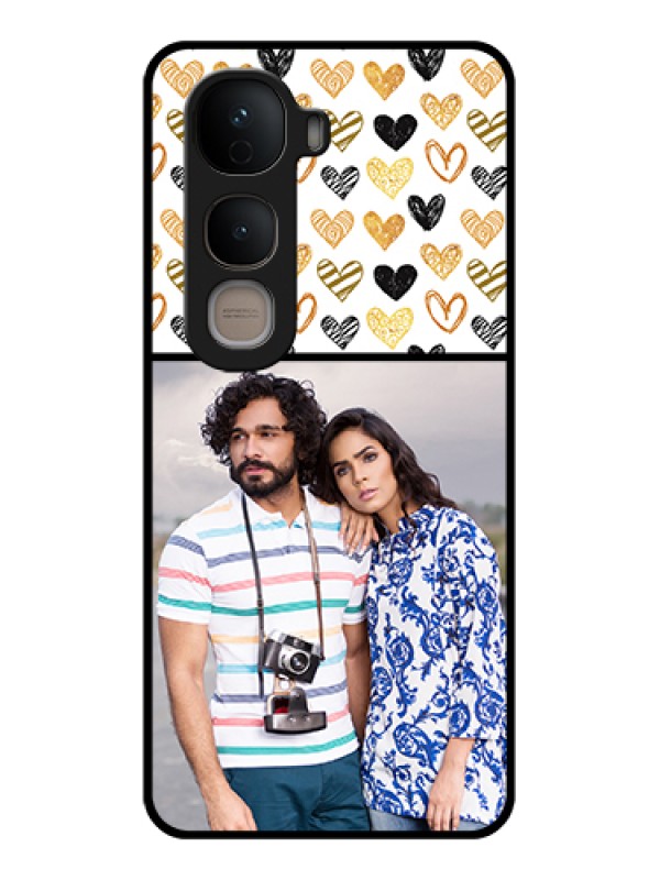 Custom Vivo Y400 5G Custom Glass Phone Case - Love Symbol Design