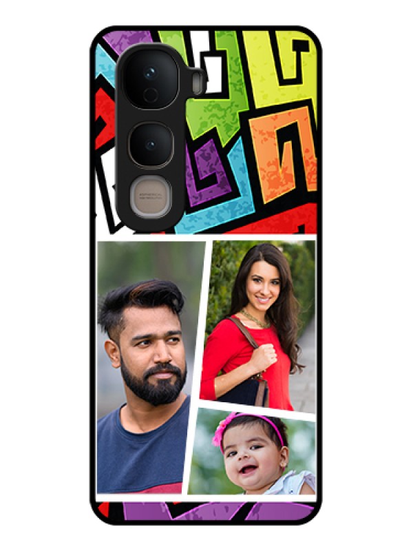 Custom Vivo Y400 5G Custom Glass Phone Case - Graffiti Pattern Design