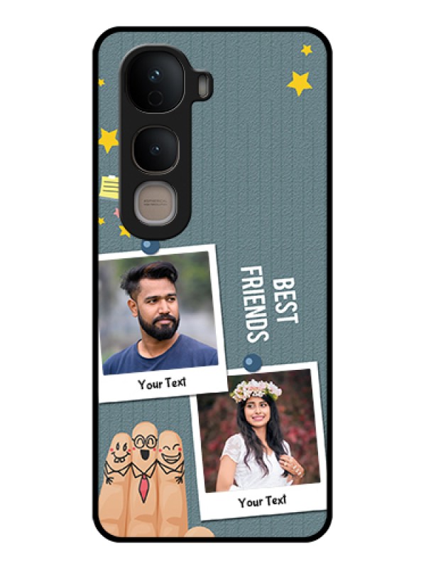 Custom Vivo Y400 5G Custom Glass Phone Case - Sticky Frames And Friendship Design