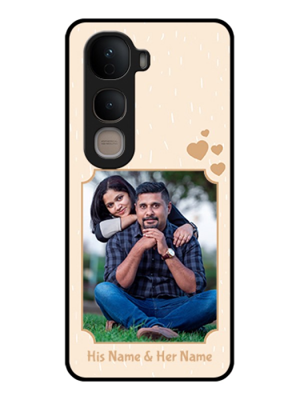 Custom Vivo Y400 5G Custom Glass Phone Case - With Confetti Love Design