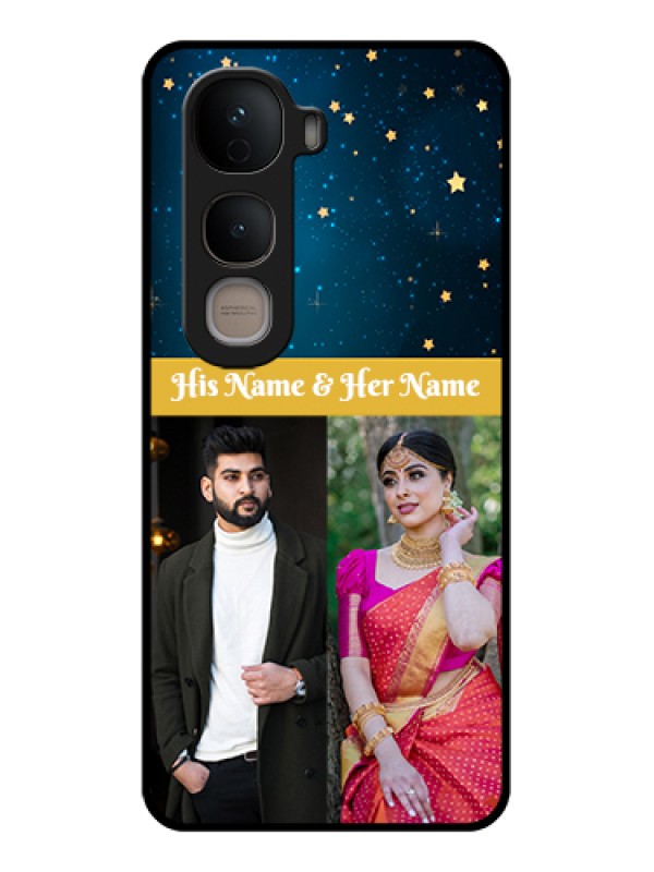 Custom Vivo Y400 5G Custom Glass Phone Case - Galaxy Stars Backdrop Design