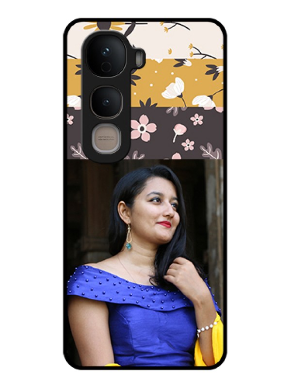 Custom Vivo Y400 5G Custom Glass Phone Case - Stylish Floral Design