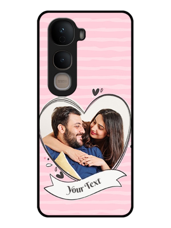 Custom Vivo Y400 5G Custom Glass Phone Case - Vintage Heart Design