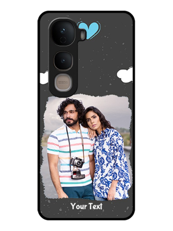 Custom Vivo Y400 5G Custom Glass Phone Case - Splashes With Love Doodles Design